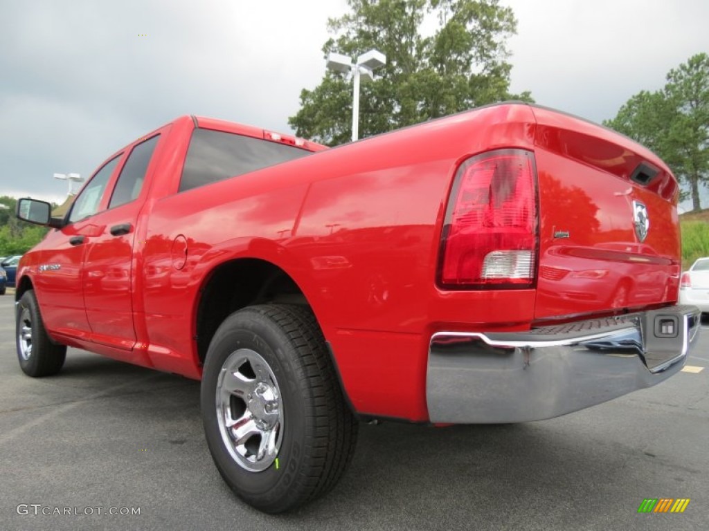 2012 Ram 1500 ST Quad Cab - Flame Red / Dark Slate Gray/Medium Graystone photo #2