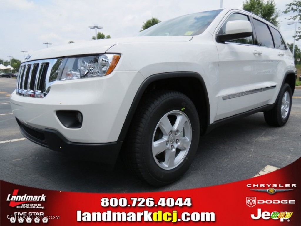 2012 Grand Cherokee Laredo - Stone White / Dark Graystone/Medium Graystone photo #1