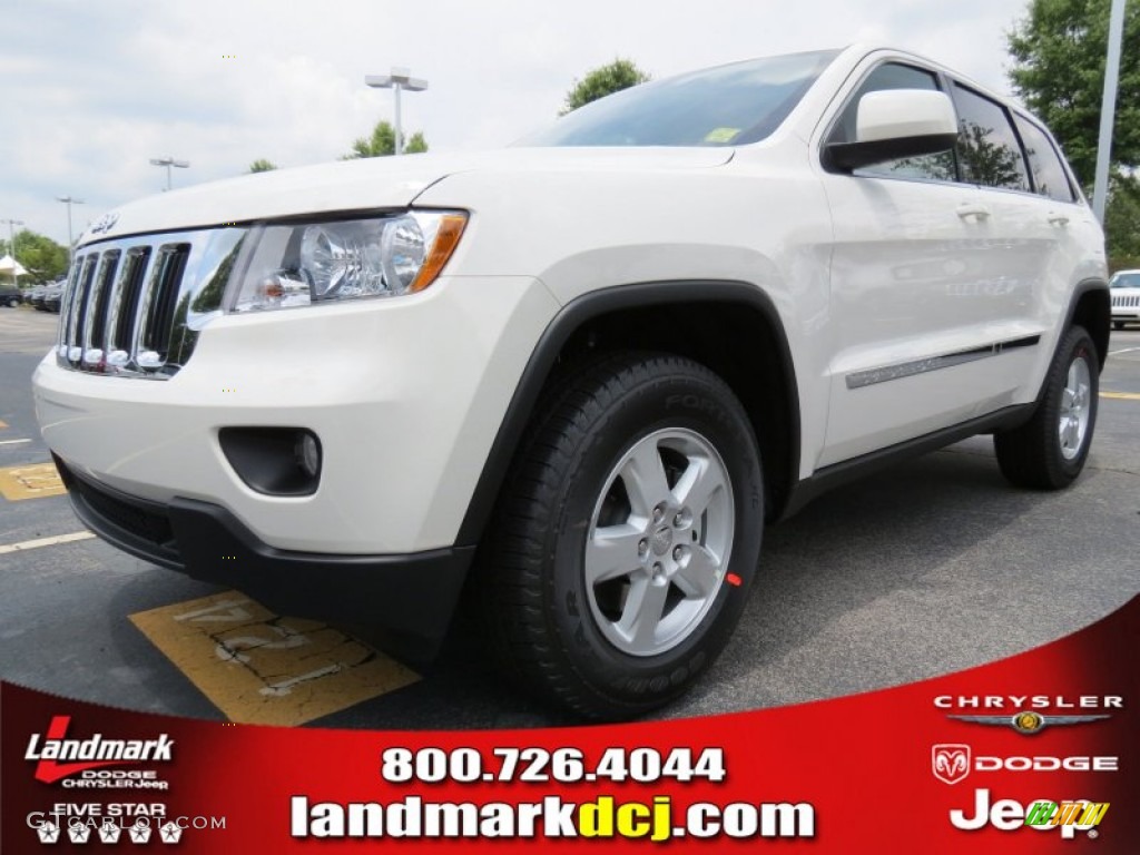 2012 Grand Cherokee Laredo - Stone White / Dark Graystone/Medium Graystone photo #1