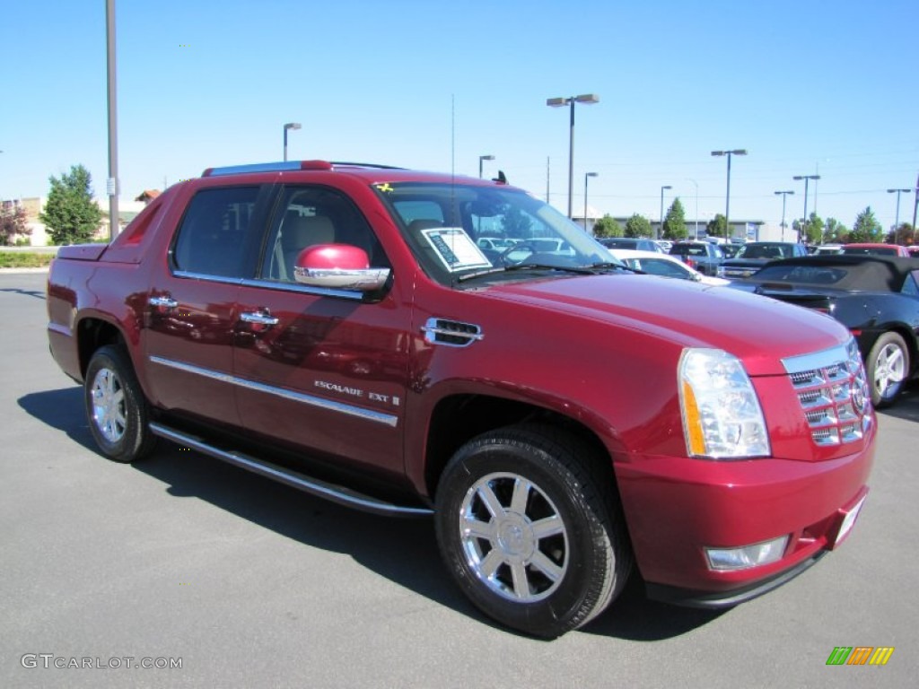 2007 Escalade EXT AWD - Red-E / Cocoa/Light Cashmere photo #1