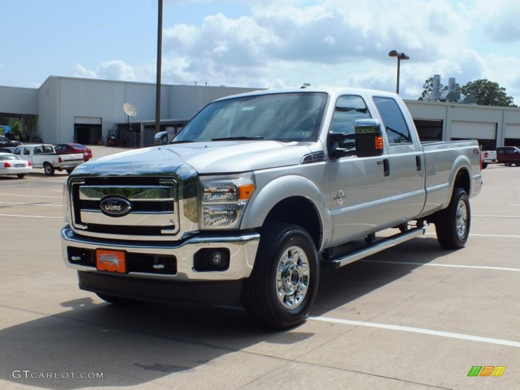 2012 F350 Super Duty XLT Crew Cab 4x4 - Ingot Silver Metallic / Steel photo #9
