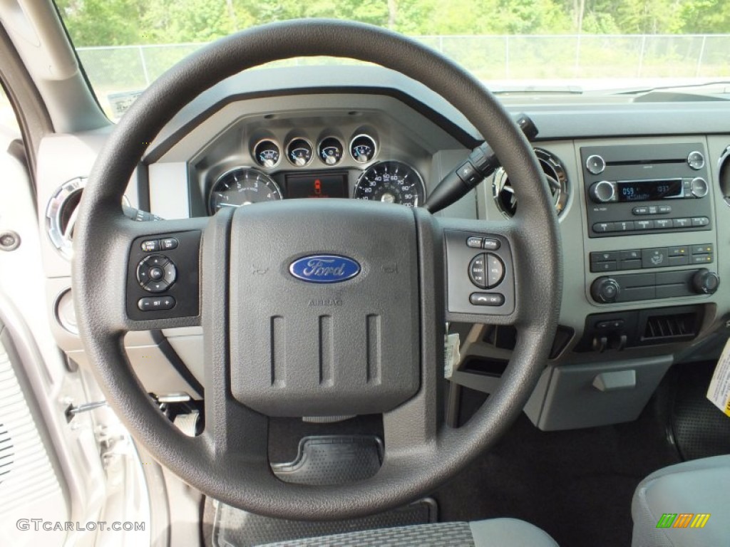 2012 F350 Super Duty XLT Crew Cab 4x4 - Ingot Silver Metallic / Steel photo #14