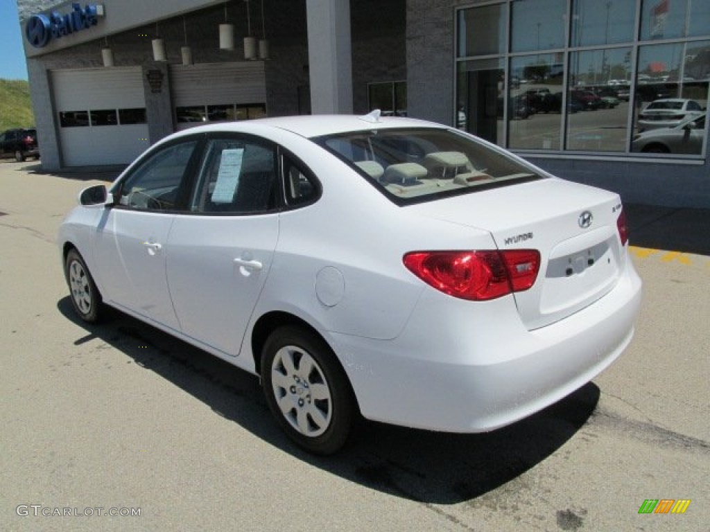 2009 Elantra GLS Sedan - Captiva White / Beige photo #5