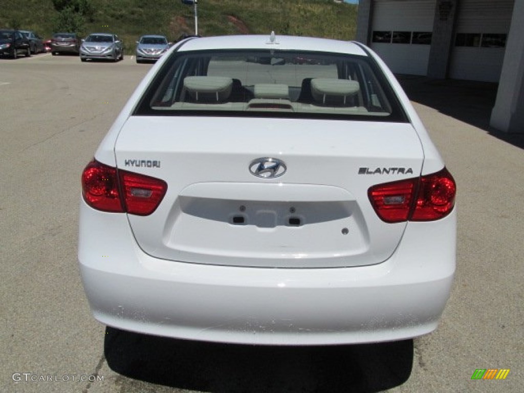 2009 Elantra GLS Sedan - Captiva White / Beige photo #6