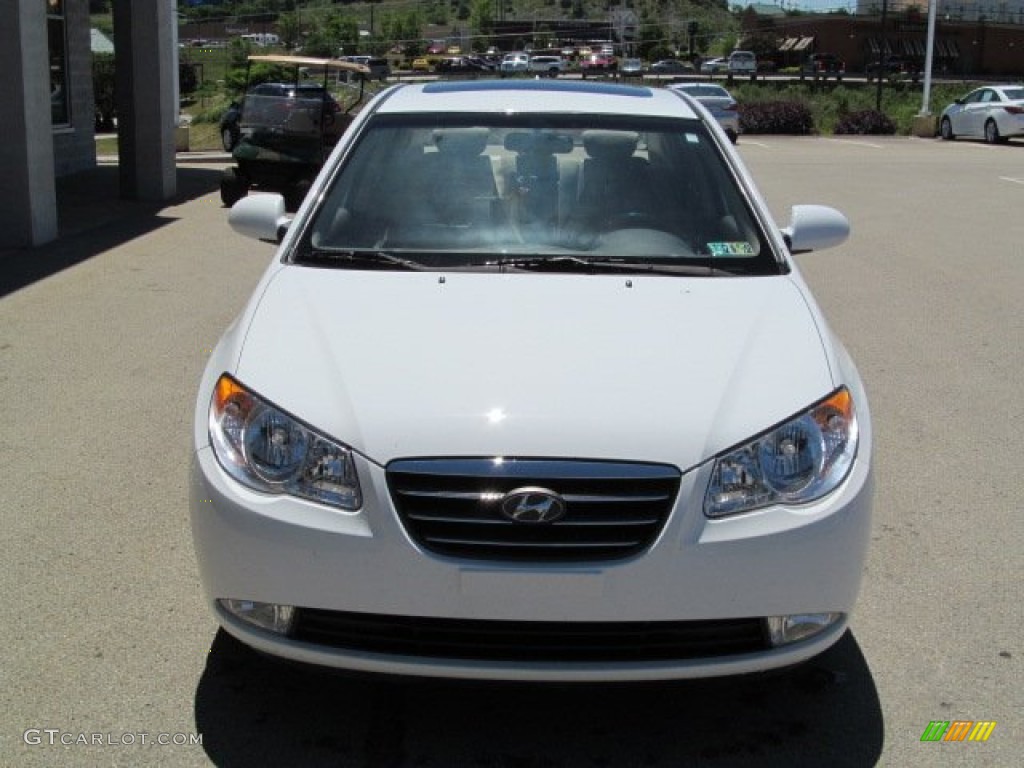 2009 Elantra GLS Sedan - Captiva White / Beige photo #8