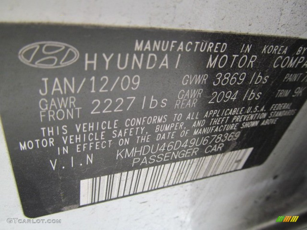 2009 Elantra GLS Sedan - Captiva White / Beige photo #19