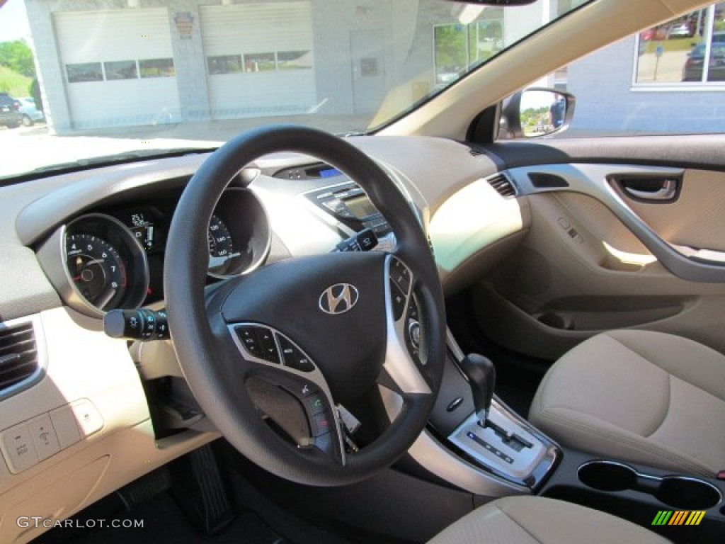 2012 Elantra GLS - Desert Bronze / Beige photo #10