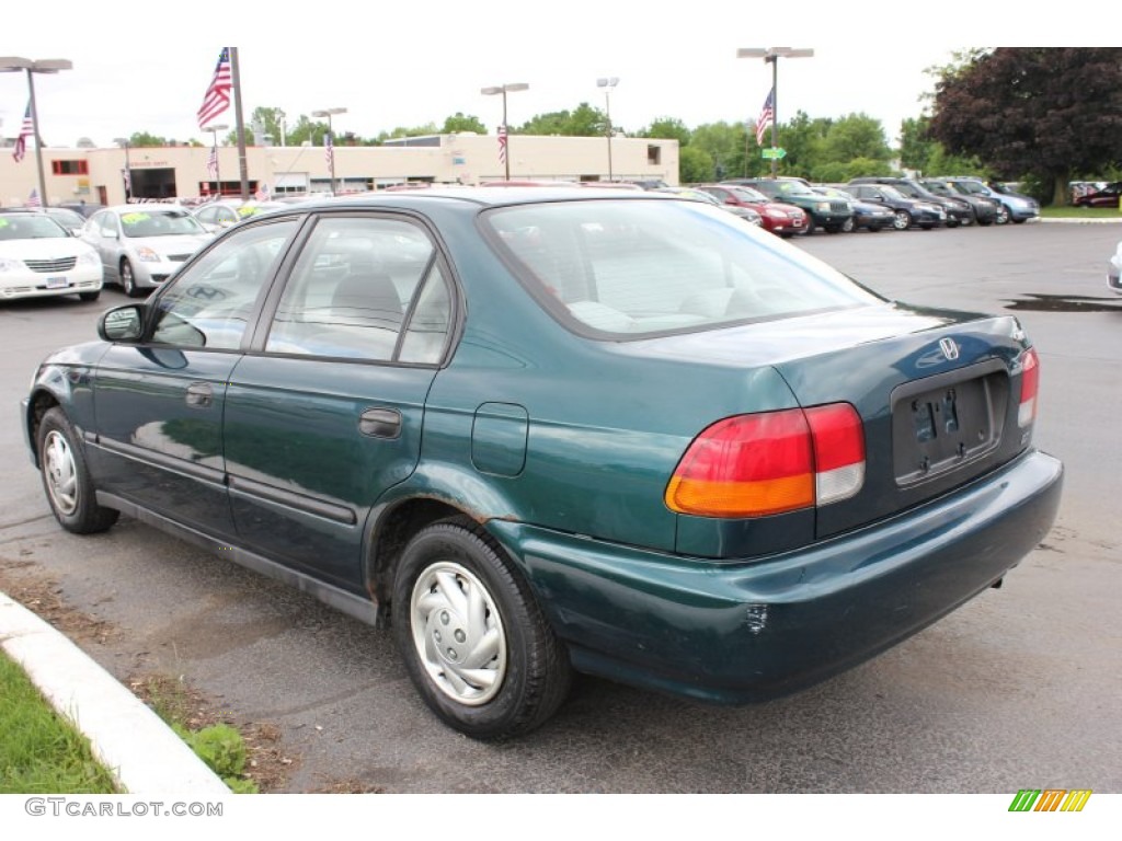 1996 Civic DX Sedan - Dark Green Pearl Metallic / Beige photo #2