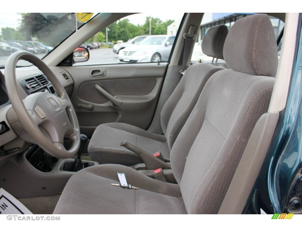 1996 Civic DX Sedan - Dark Green Pearl Metallic / Beige photo #8