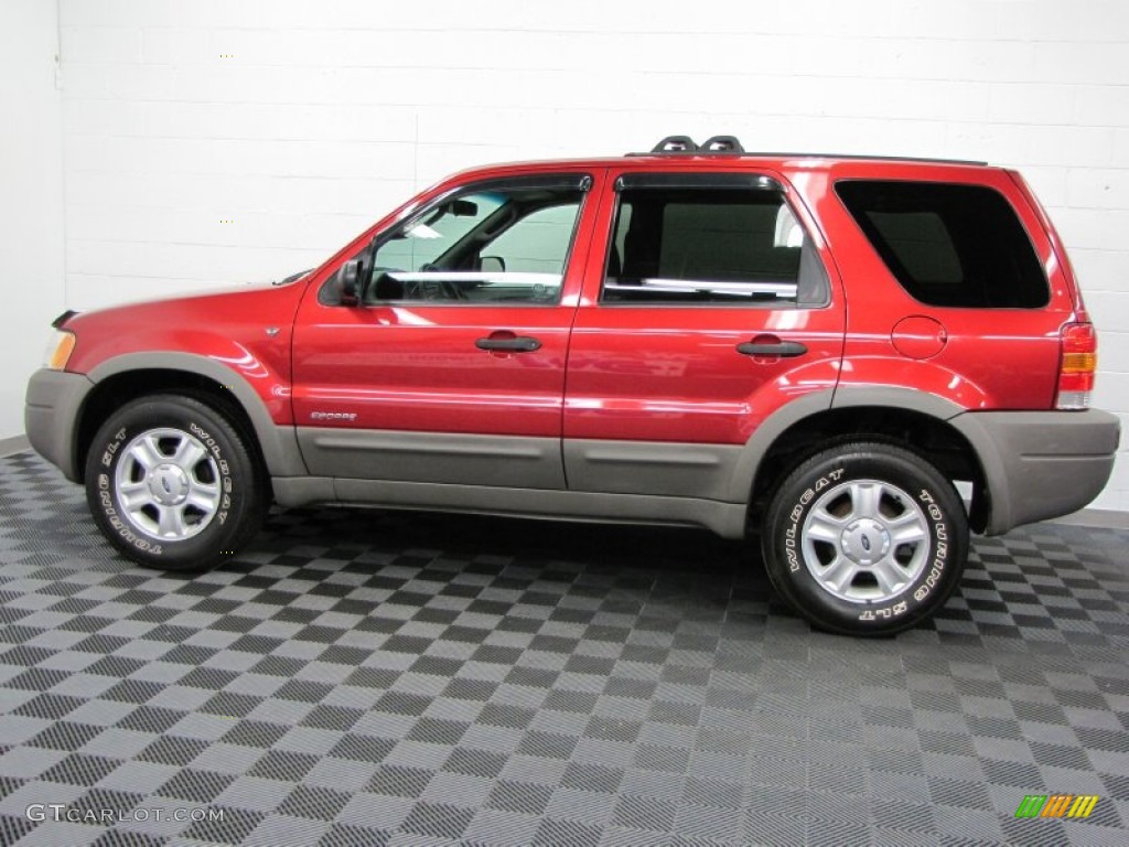 2001 Escape XLT V6 4WD - Bright Red Metallic / Medium Graphite Grey photo #8
