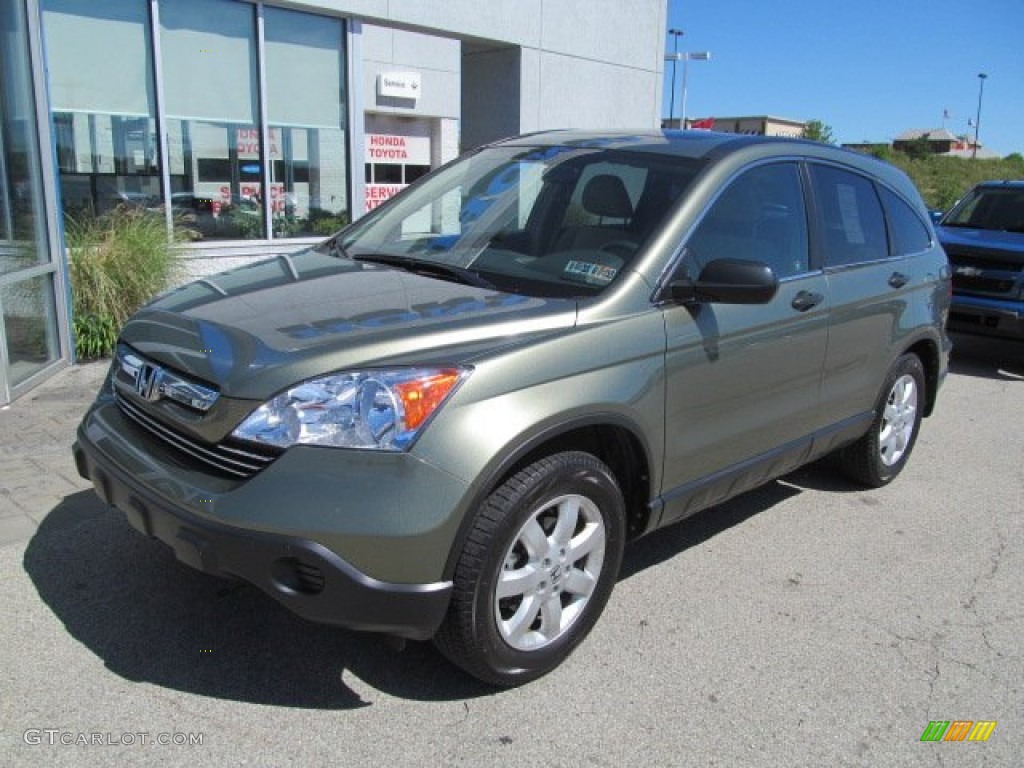 2008 CR-V EX 4WD - Green Tea Metallic / Ivory photo #2