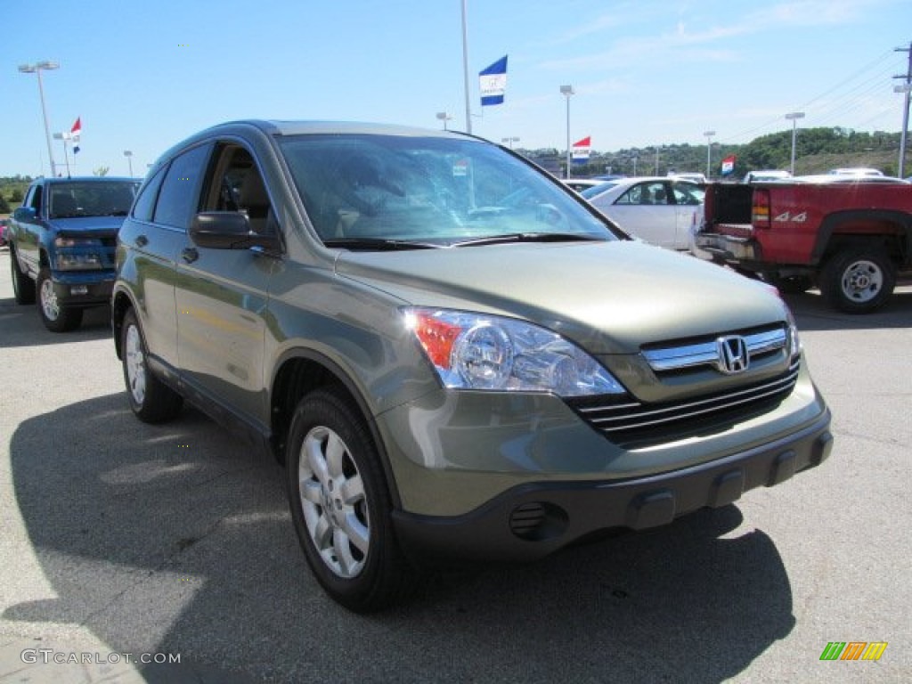 2008 CR-V EX 4WD - Green Tea Metallic / Ivory photo #9