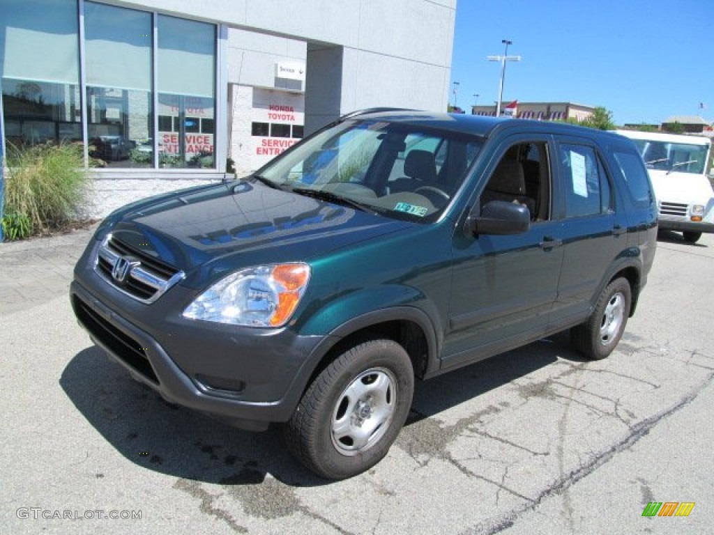 2003 CR-V LX 4WD - Clover Green Pearl / Saddle photo #2