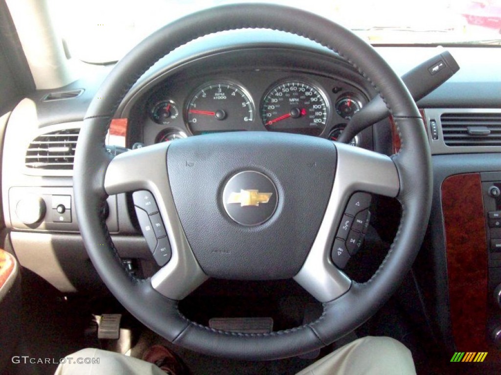 2012 Chevrolet Suburban LS 4x4 Ebony Steering Wheel Photo #66627560