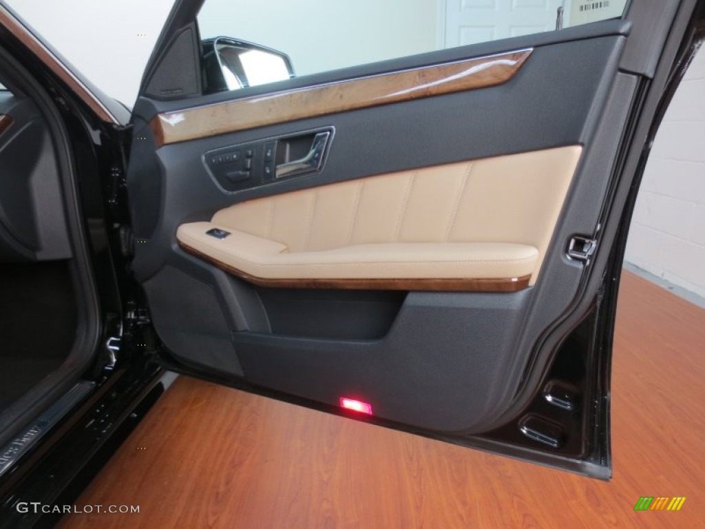 2010 Mercedes-Benz E 350 Sedan Almond Beige Door Panel Photo #66627821