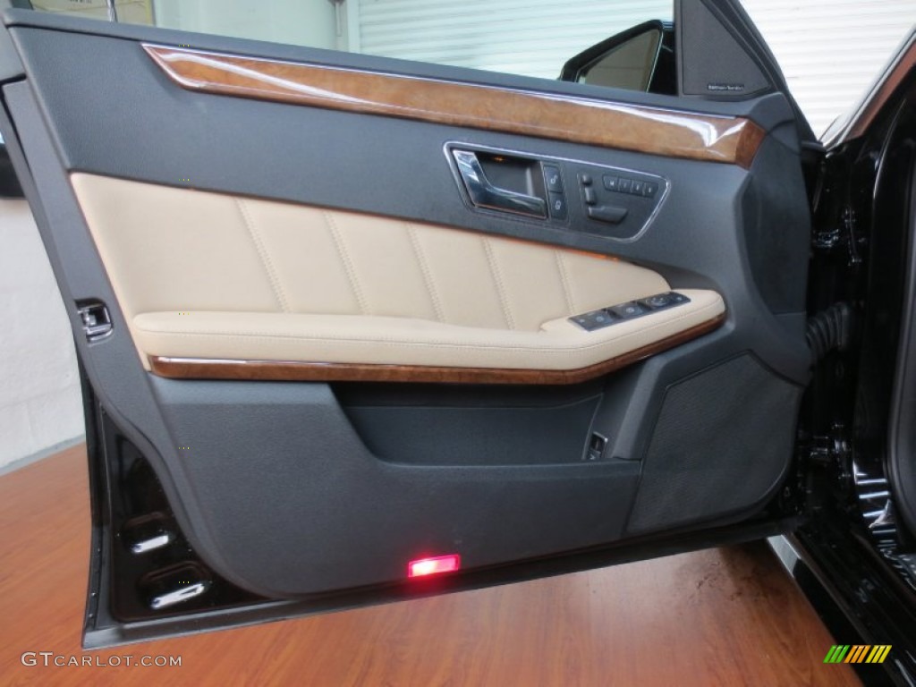 2010 Mercedes-Benz E 350 Sedan Almond Beige Door Panel Photo #66627839