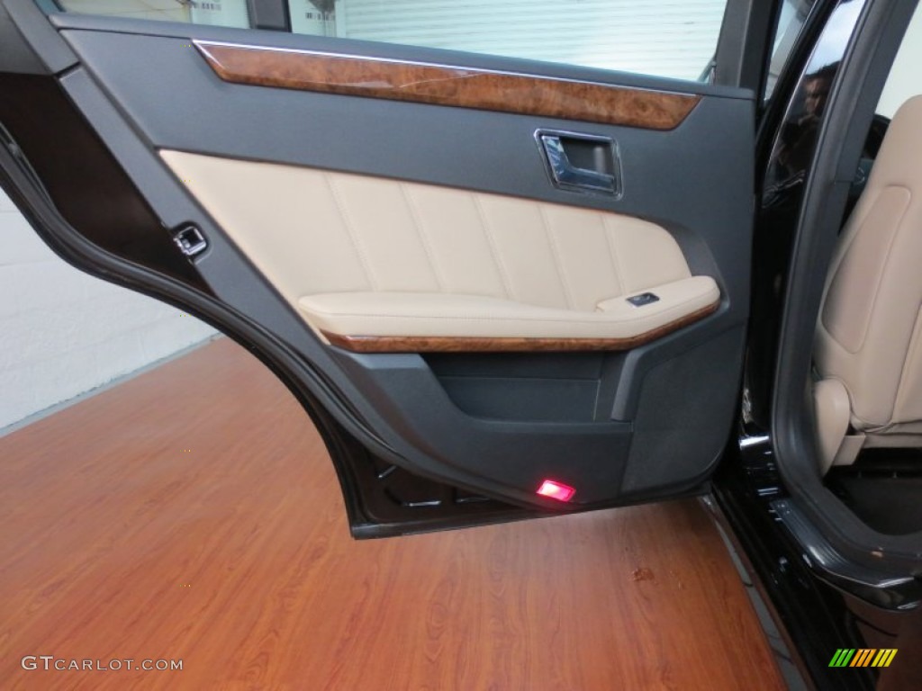 2010 Mercedes-Benz E 350 Sedan Almond Beige Door Panel Photo #66627851