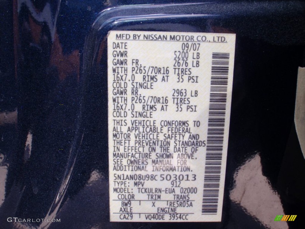 2008 Xterra S - Midnight Blue / Steel/Graphite photo #26