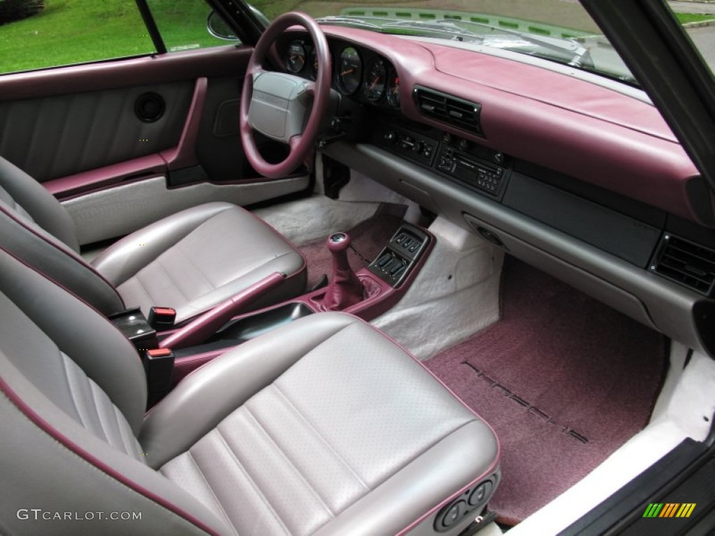 Classic Grey Interior 1993 Porsche 911 Carrera 4 Cabriolet Photo #66636818