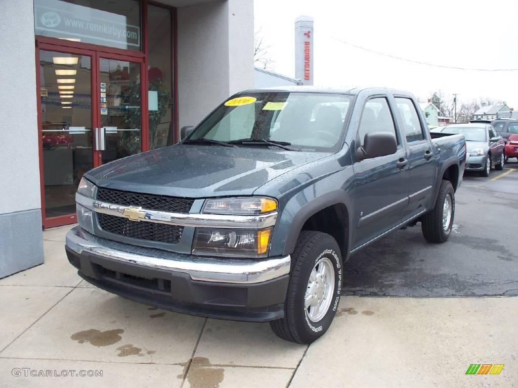 2006 Colorado LT Crew Cab 4x4 - Blue Granite Metallic / Very Dark Pewter photo #1