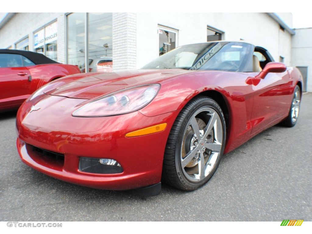 2008 Corvette Convertible - Crystal Red Metallic / Cashmere photo #1