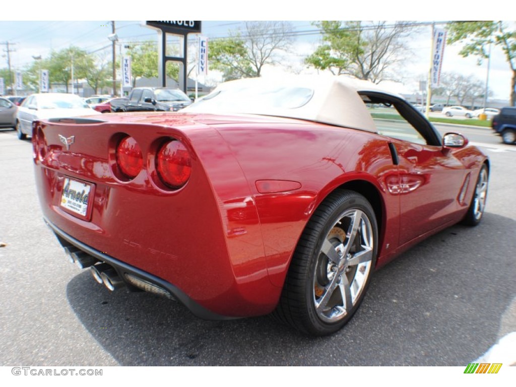 2008 Corvette Convertible - Crystal Red Metallic / Cashmere photo #6
