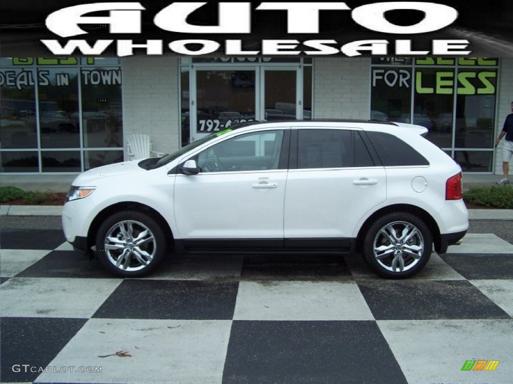 2012 Edge Limited EcoBoost - White Platinum Metallic Tri-Coat / Medium Light Stone photo #1