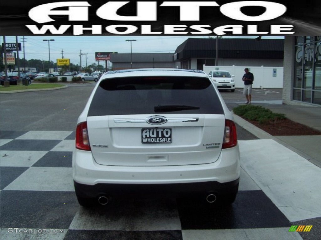 2012 Edge Limited EcoBoost - White Platinum Metallic Tri-Coat / Medium Light Stone photo #3