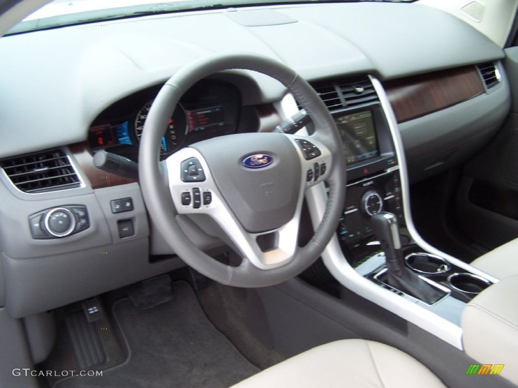 2012 Edge Limited EcoBoost - White Platinum Metallic Tri-Coat / Medium Light Stone photo #9