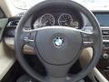 Oyster/Black Nappa Leather Steering Wheel Photo for 2009 BMW 7 Series #66639794