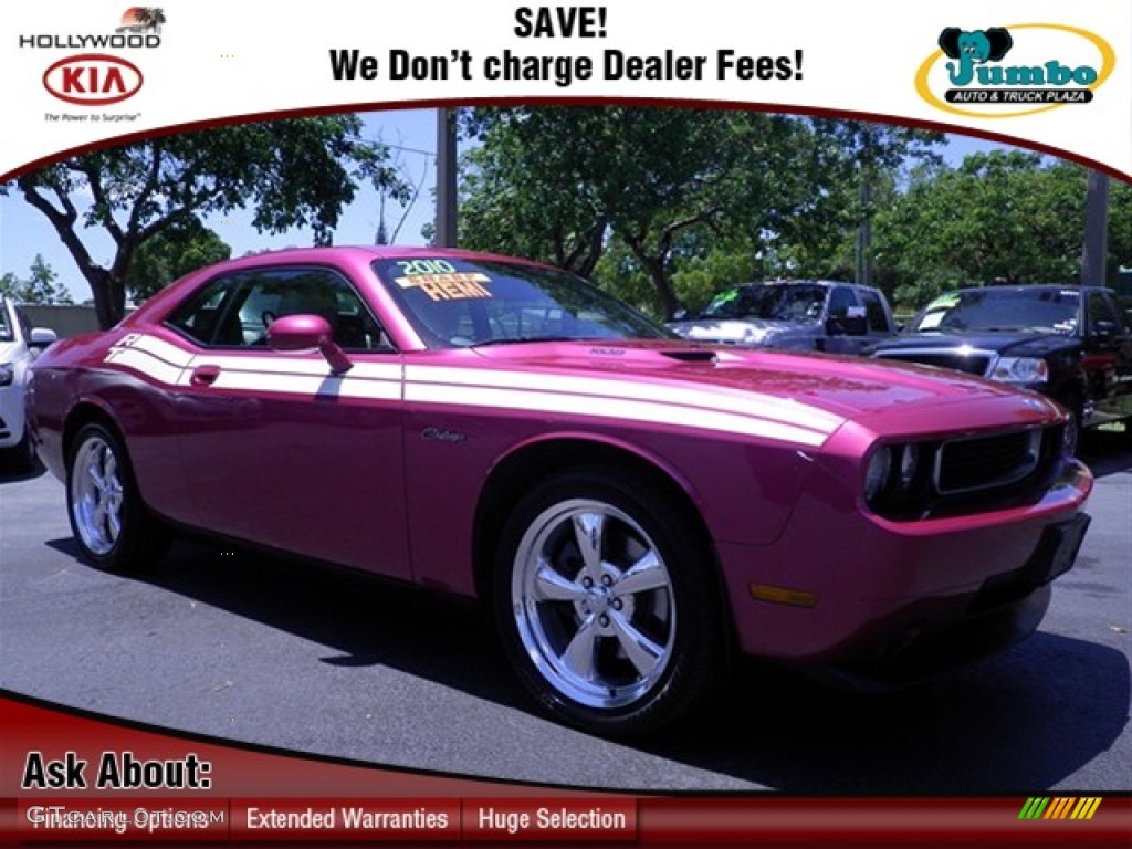 2010 Challenger R/T Classic Furious Fuchsia Edition - Furious Fuchsia / Pearl White Leather photo #1