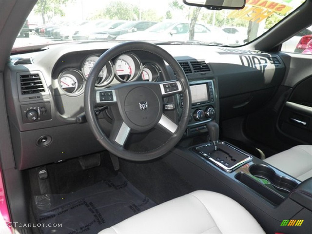 Pearl White Leather Interior 2010 Dodge Challenger R/T Classic Furious Fuchsia Edition Photo #66640820