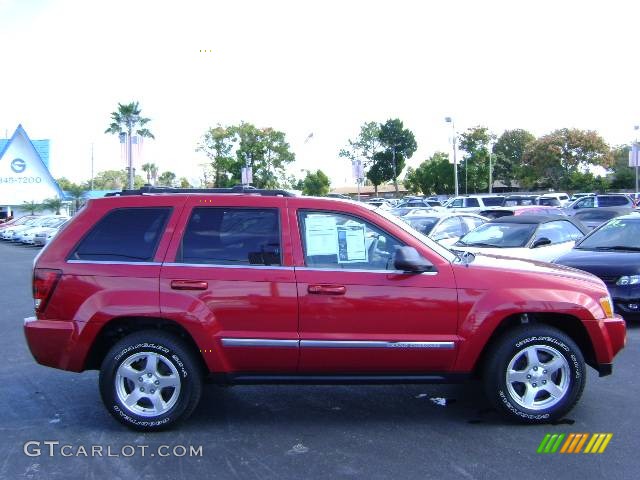 2005 Grand Cherokee Limited - Inferno Red Crystal Pearl / Dark Khaki/Light Graystone photo #8