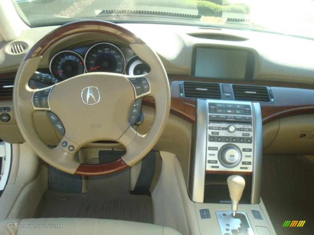 2008 Acura RL 3.5 AWD Sedan Parchment Dashboard Photo #66642047