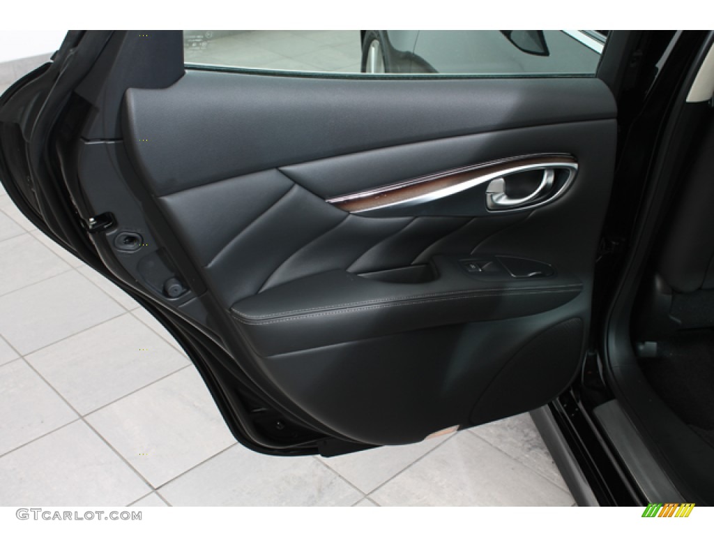 2012 Infiniti M 56x AWD Sedan Graphite Door Panel Photo #66642395