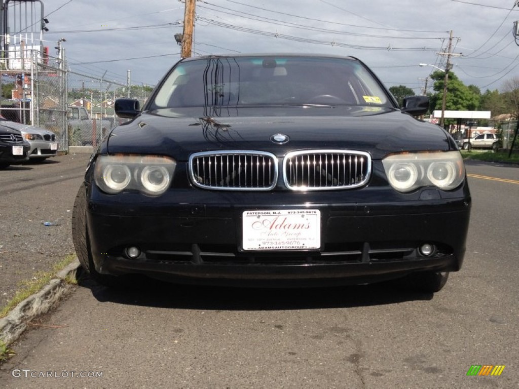 2004 7 Series 745Li Sedan - Black Sapphire Metallic / Black/Natural Brown photo #2