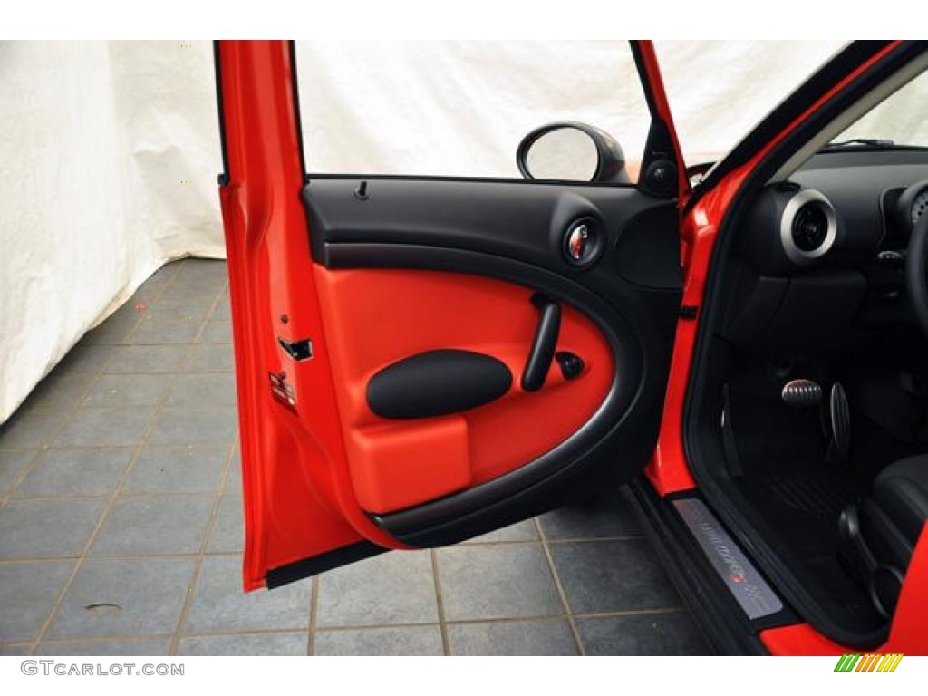 2012 Mini Cooper S Countryman All4 AWD Carbon Black Door Panel Photo #66644366