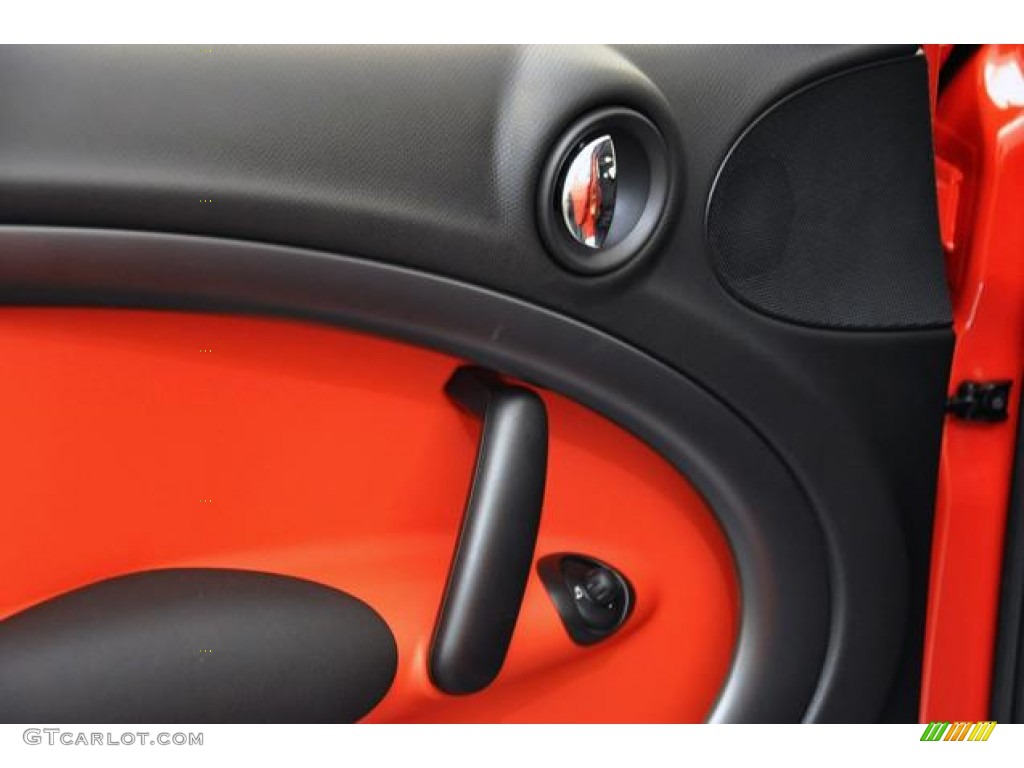 2012 Mini Cooper S Countryman All4 AWD Carbon Black Door Panel Photo #66644372