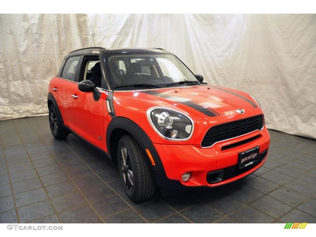 Pure Red 2012 Mini Cooper S Countryman All4 AWD Exterior Photo #66644405
