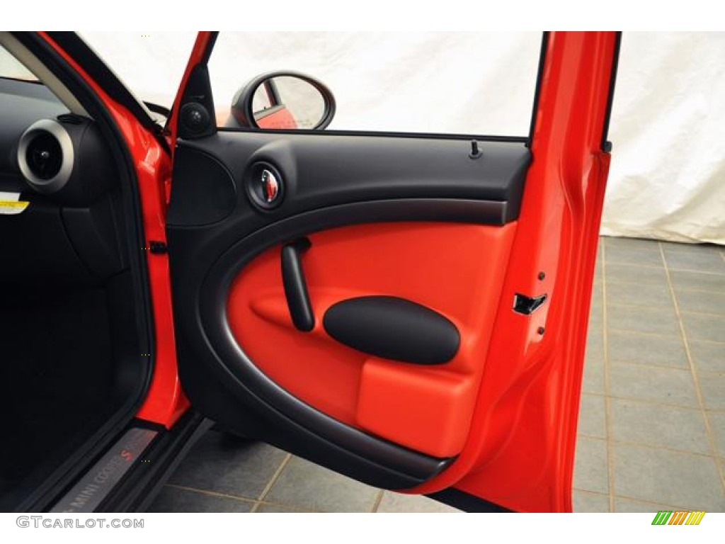 2012 Mini Cooper S Countryman All4 AWD Carbon Black Door Panel Photo #66644441
