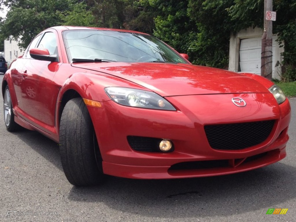 2004 RX-8  - Velocity Red Mica / Black/Red photo #1