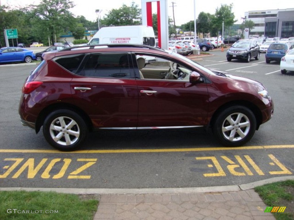 2009 Murano SL AWD - Merlot Metallic / Beige photo #9