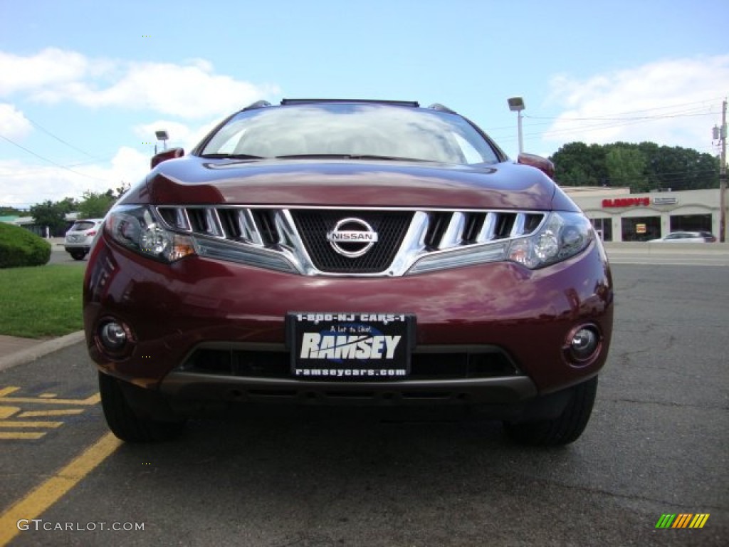 2009 Murano SL AWD - Merlot Metallic / Beige photo #11