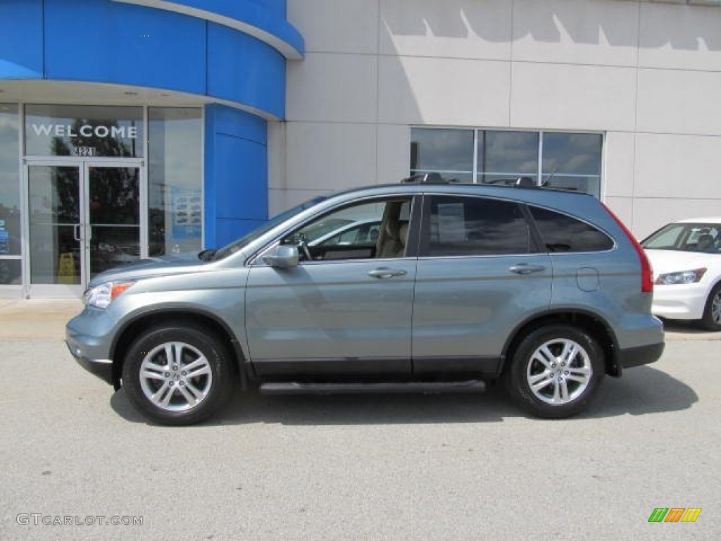 2010 CR-V EX-L AWD - Opal Sage Metallic / Ivory photo #2