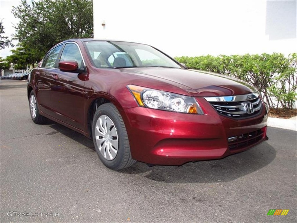 2012 Accord LX Sedan - Basque Red Pearl II / Ivory photo #1