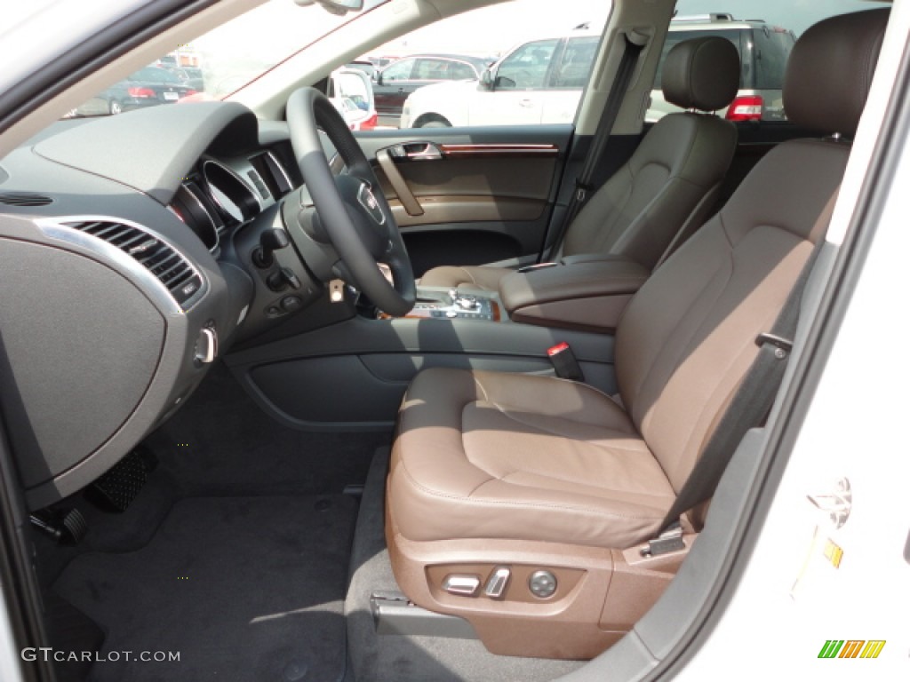 Espresso Brown Interior 2012 Audi Q7 3.0 TDI quattro Photo #66649049