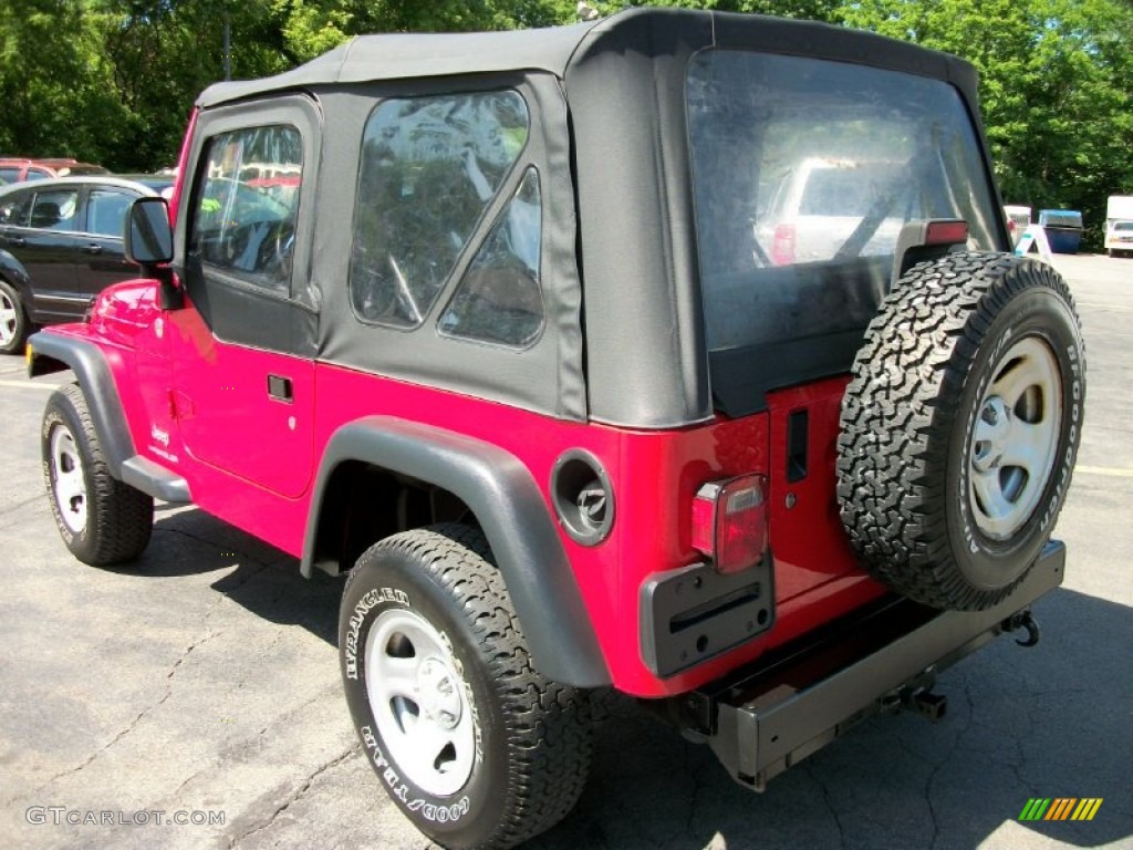 2006 Wrangler SE 4x4 - Flame Red / Dark Slate Gray photo #13