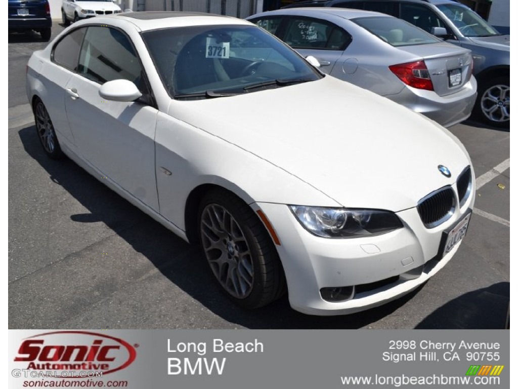 2009 3 Series 328i Coupe - Alpine White / Black photo #1