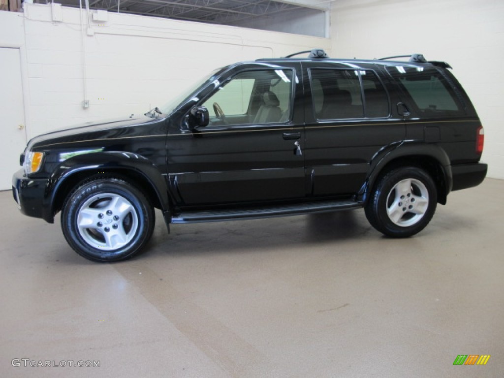 2001 QX4 4x4 - Black Obsidian / Stone Beige photo #5