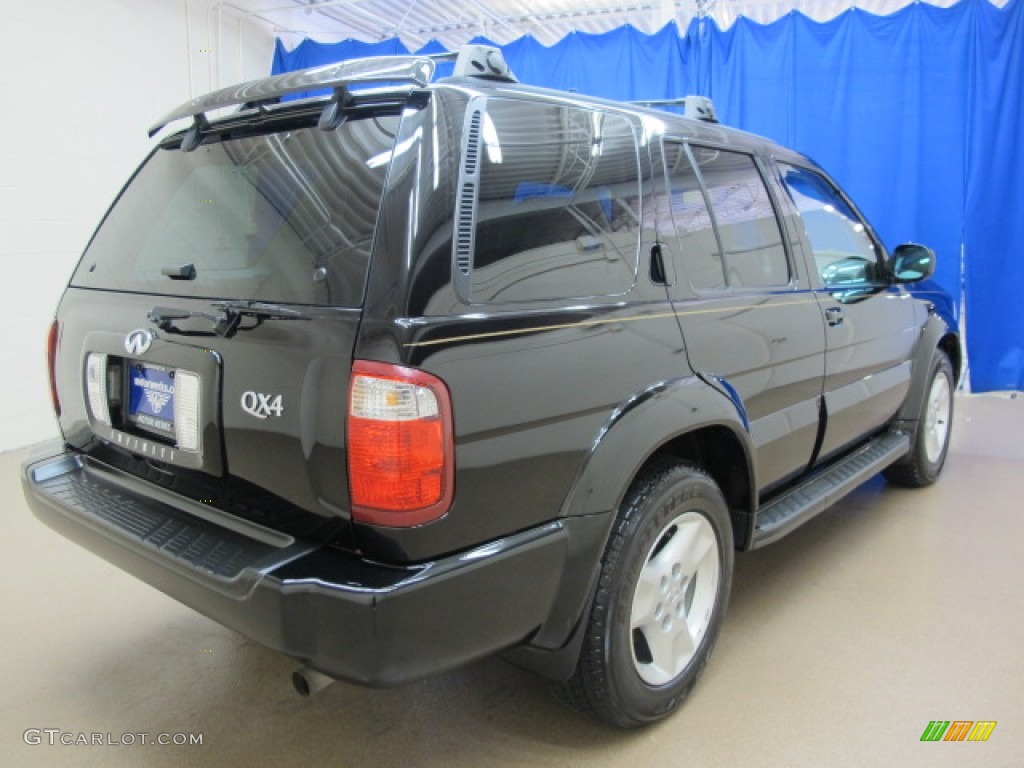 2001 QX4 4x4 - Black Obsidian / Stone Beige photo #9